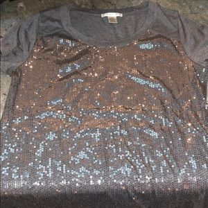 Grey sparkly T-shirt